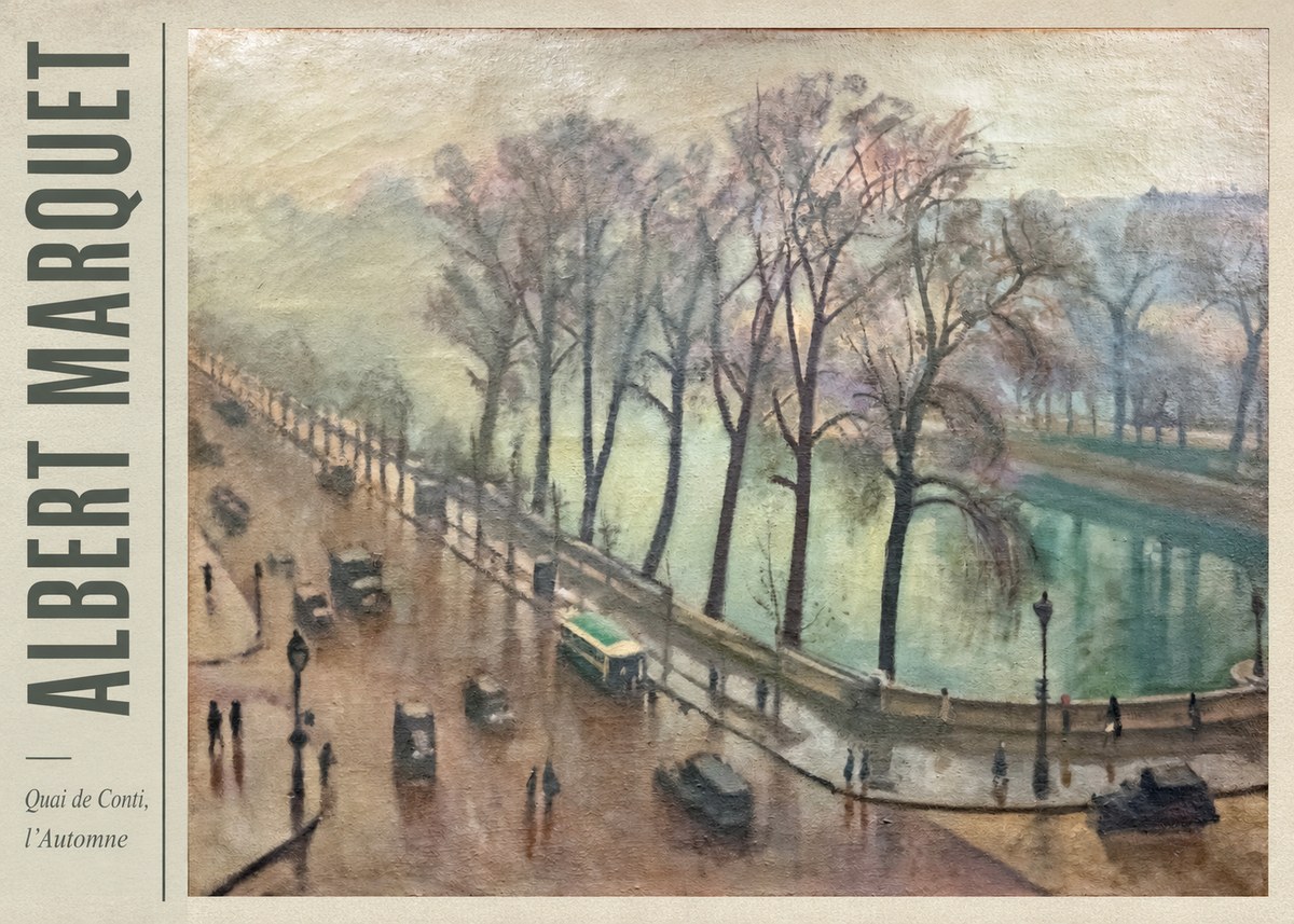 Albert Marquet Quai De Conti, L'automne No2 - Plakát
