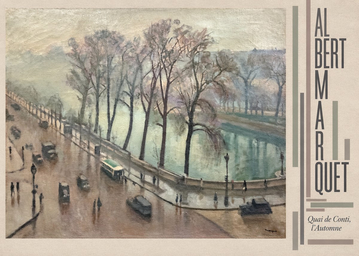 Albert Marquet Quai De Conti, L'automne No5 - Plakát