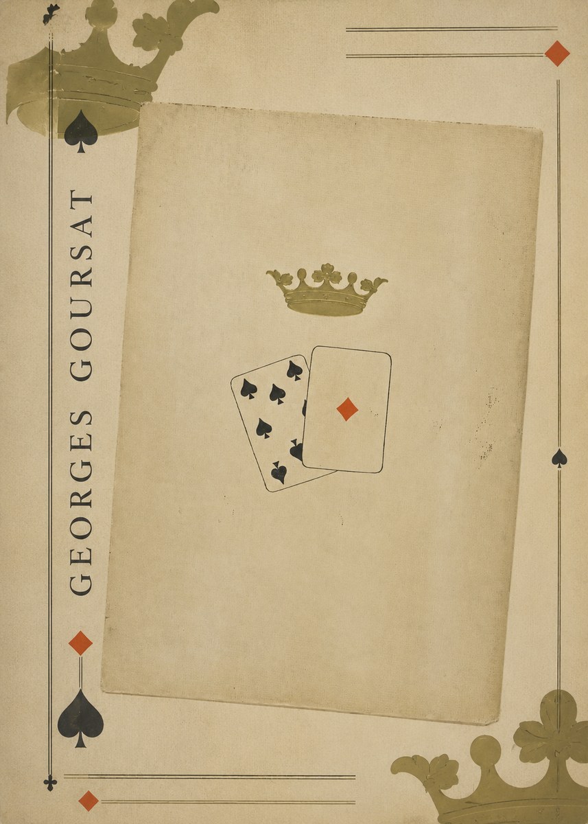 Georges Goursat Crown and Playing Cards No2 - Plakát