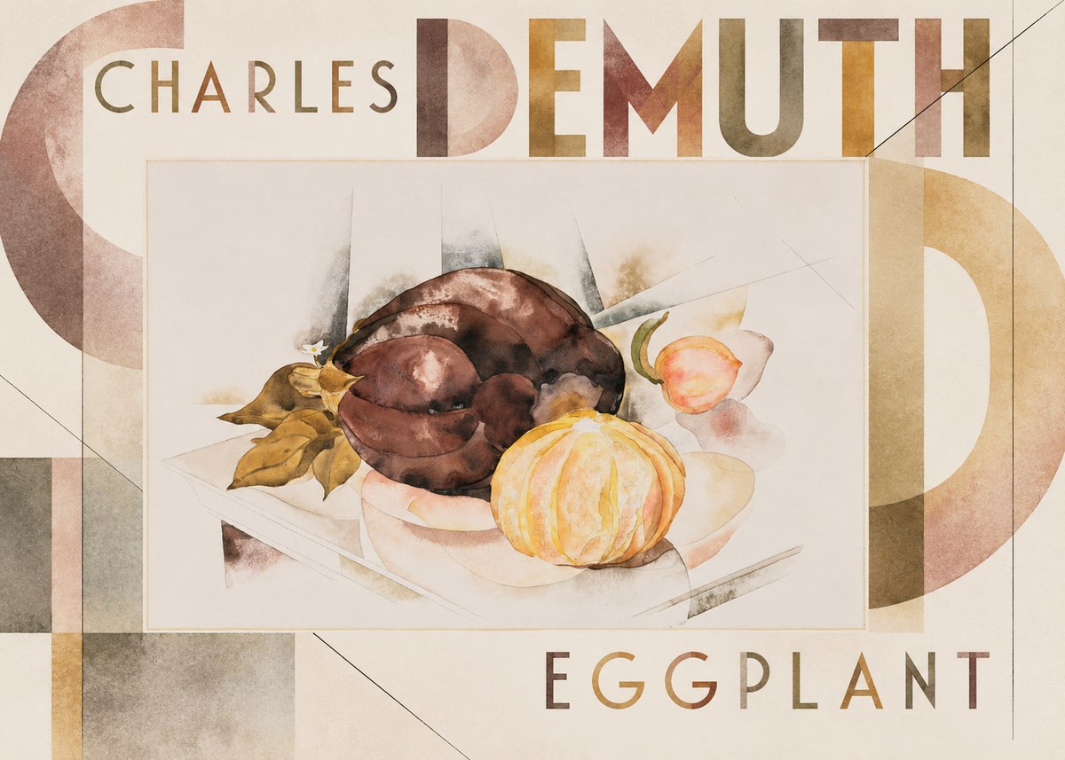 Charles Demuth Eggplant No5 - Plakát