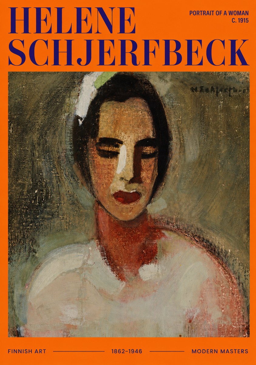 Helene Schjerfbeck Portrait of a Woman III No3 - Plakát