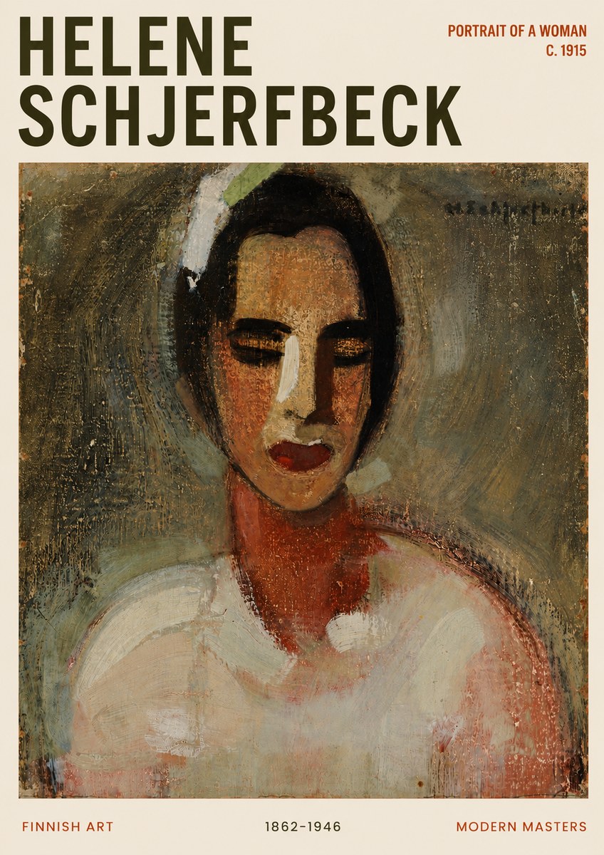 Helene Schjerfbeck Portrait of a Woman III No6 - Plakát