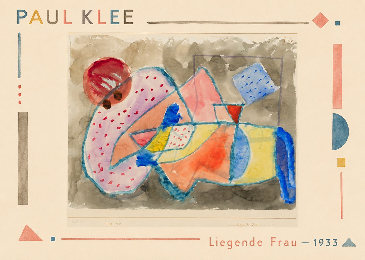 Paul Klee Liegende Frau - 1933 No1 - Plakát