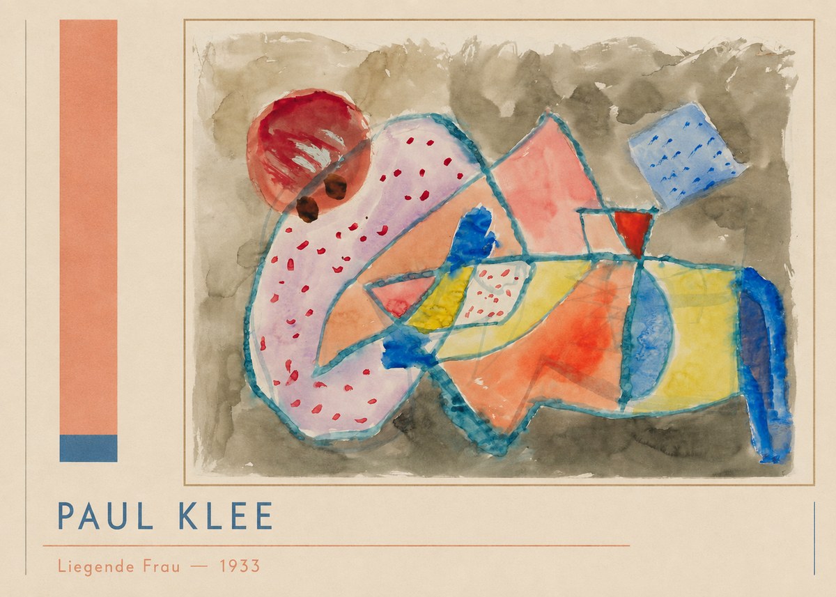 Paul Klee Liegende Frau - 1933 No3 - Plakát