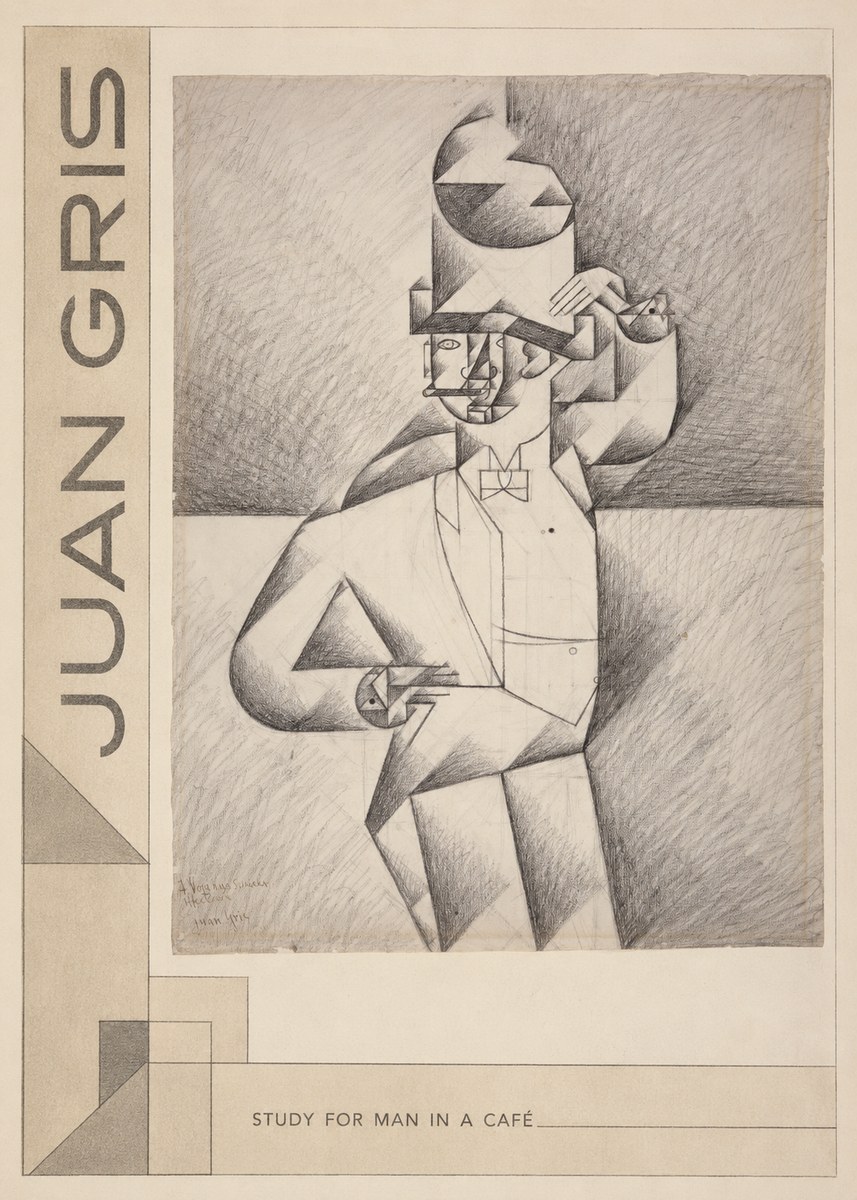 Juan Gris Study for Man in a Café No2 - Plakát