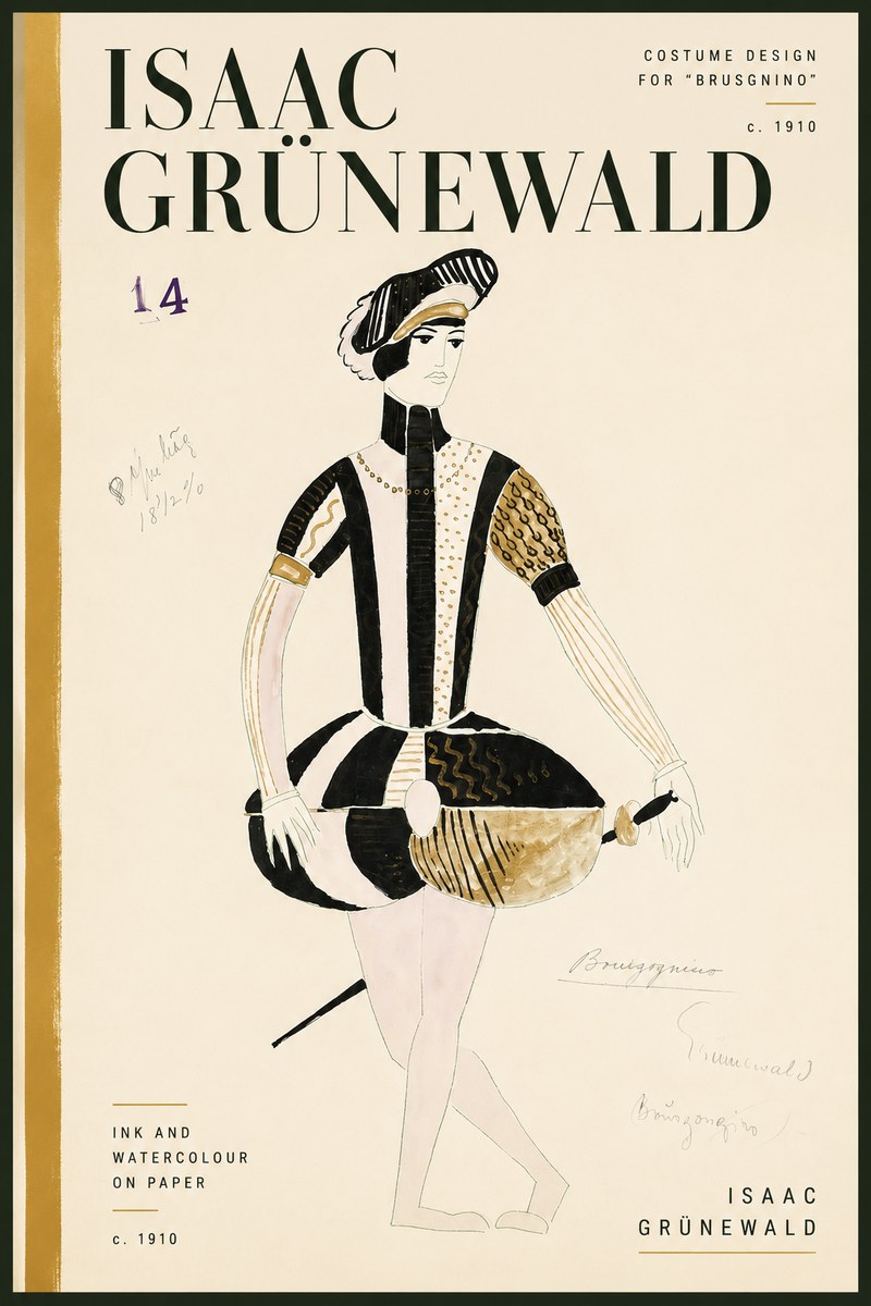Isaac Grünewald Costume Design IX No4 - Plakát