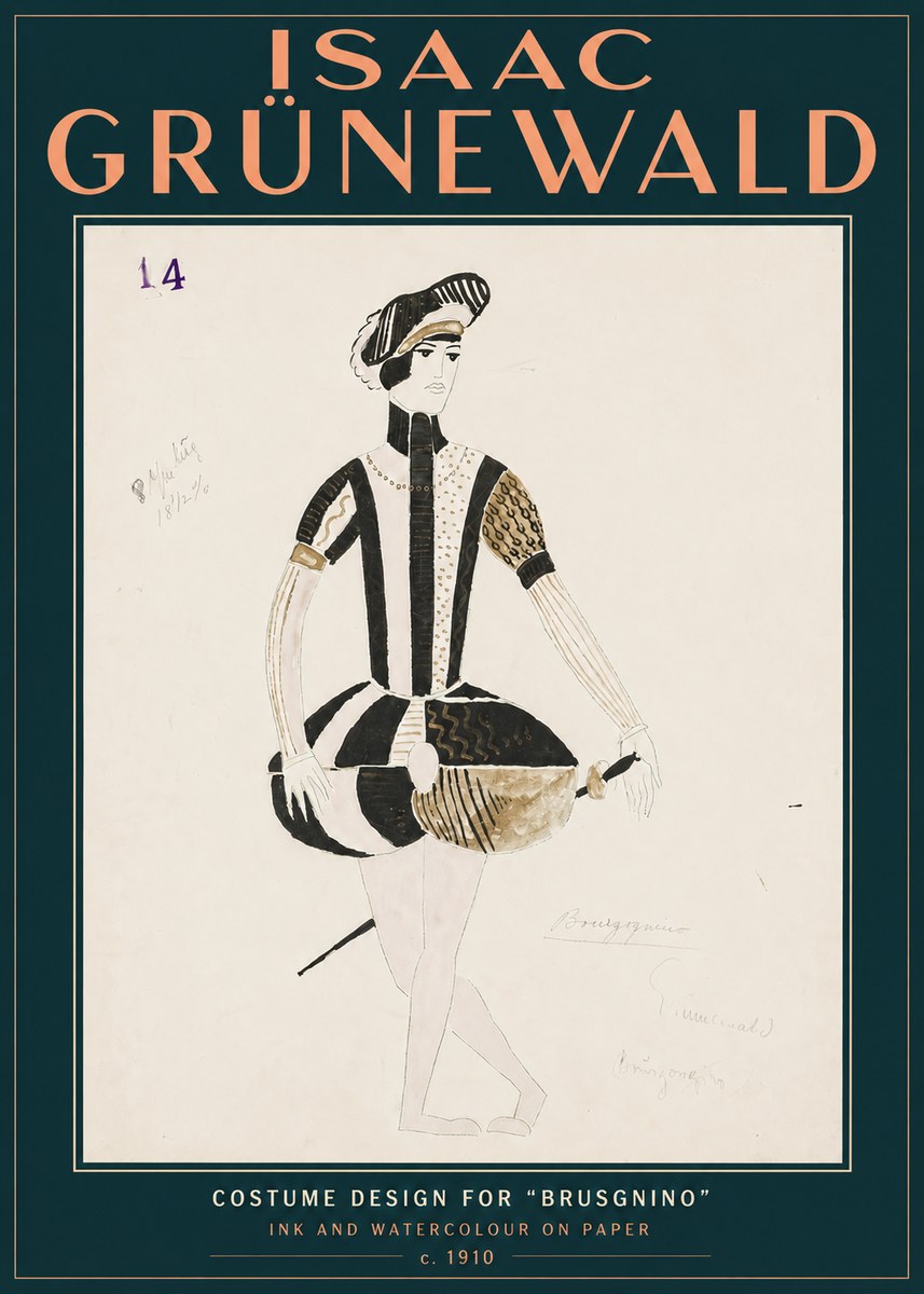 Isaac Grünewald Costume Design IX No5 - Plakát