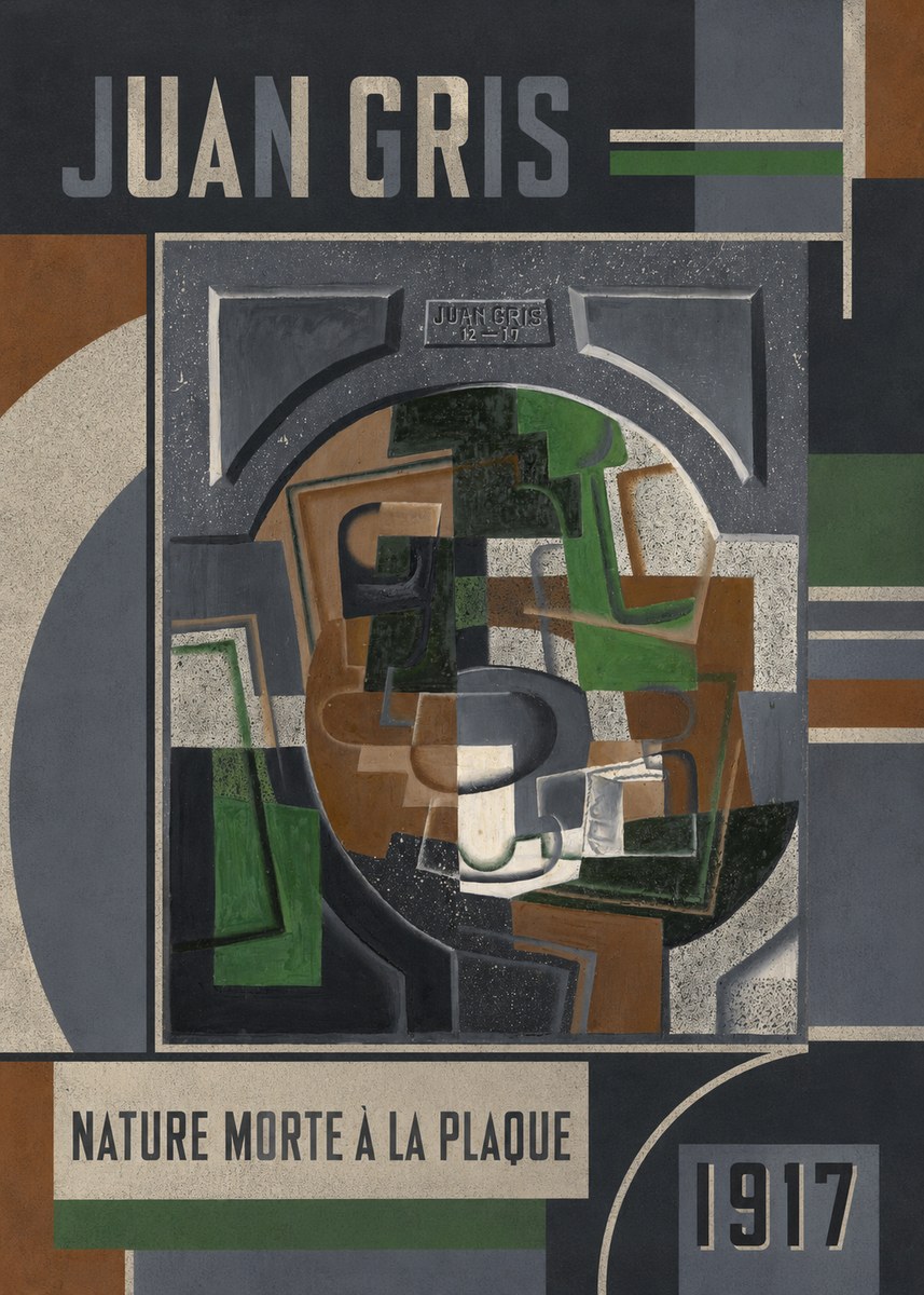 Juan Gris Nature Morte À La Plaque No2 - Plakát