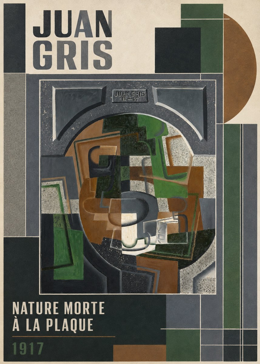 Juan Gris Nature Morte À La Plaque No3 - Plakát