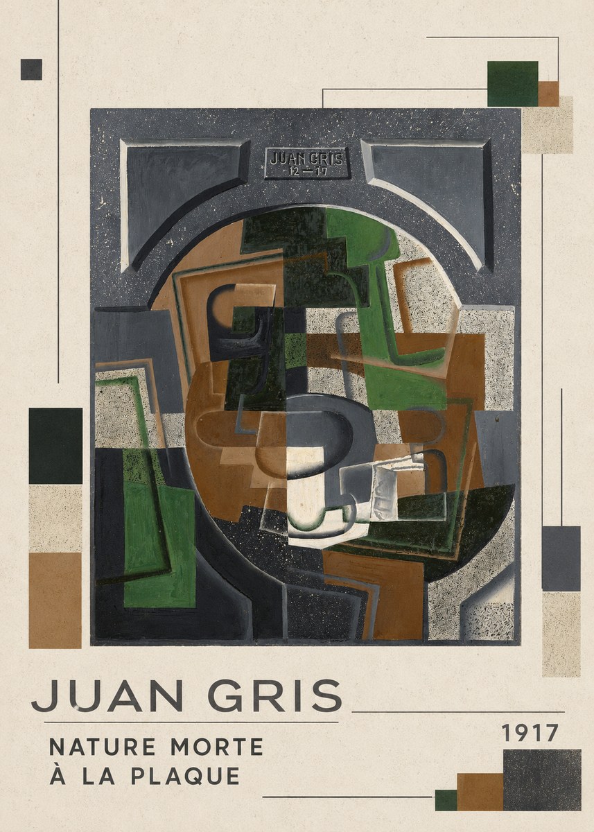 Juan Gris Nature Morte À La Plaque No5 - Plakát