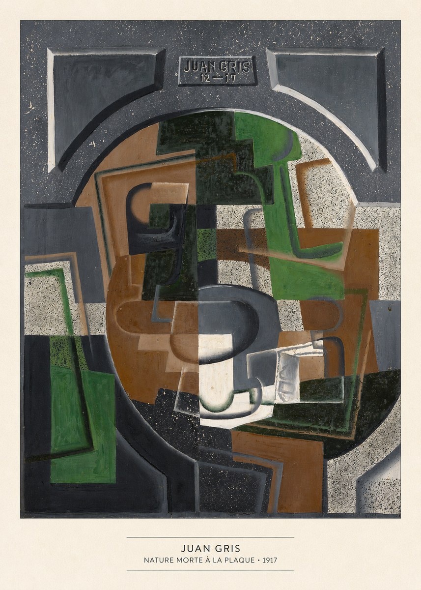 Juan Gris Nature Morte À La Plaque No6 - Plakát