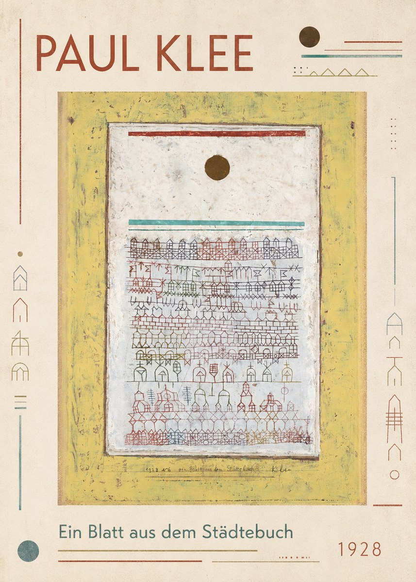 Paul Klee Ein Blatt Aus Dem Städtebuch No3 - Plakát
