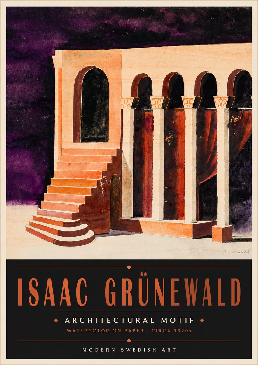 Isaac Grünewald Architectural Motif I No5 - Plakát