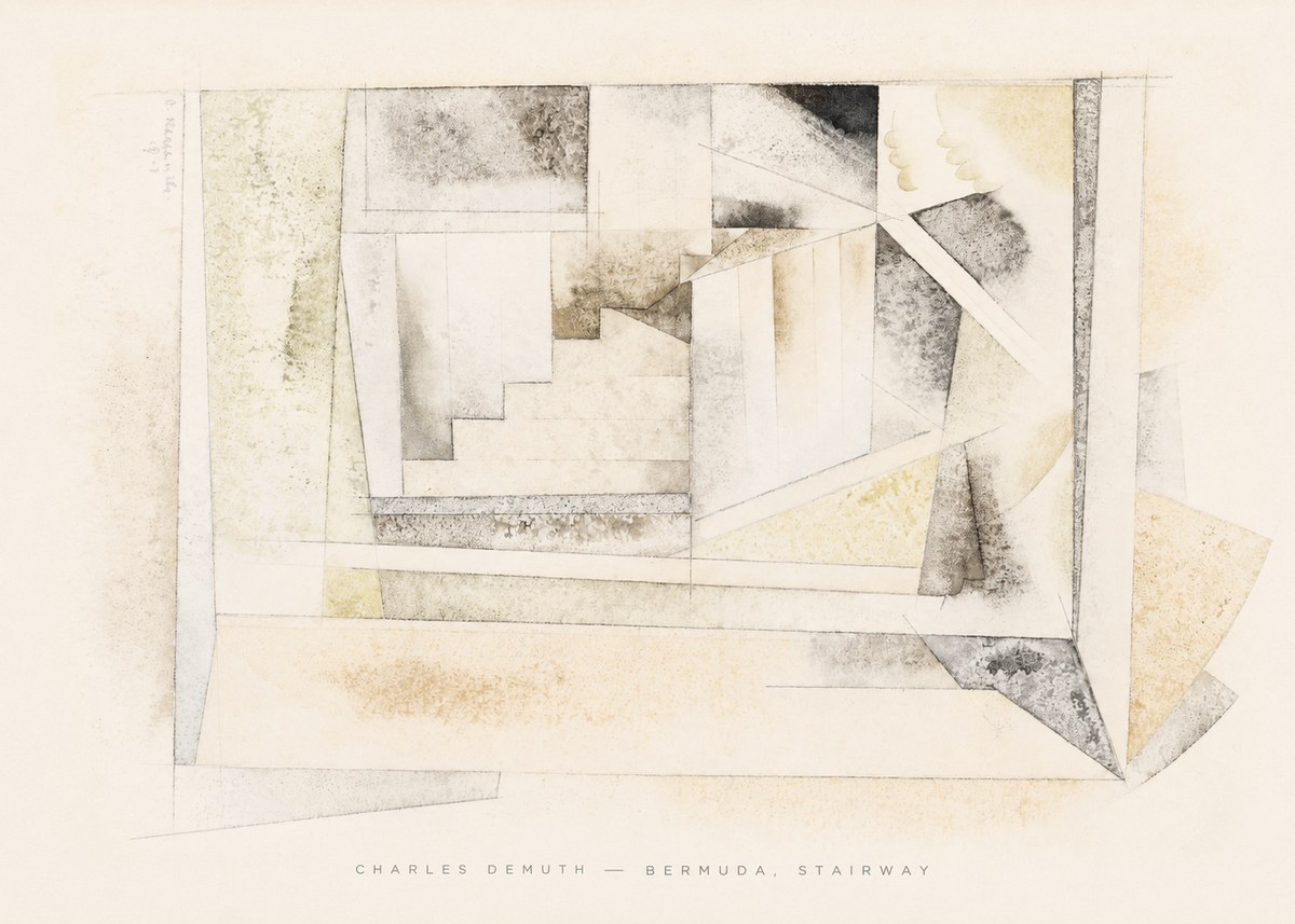 Charles Demuth Bermuda, Stairway No6 - Plakát