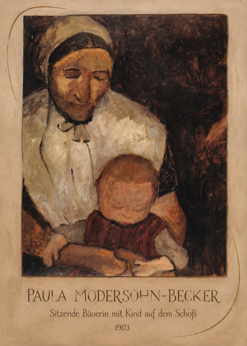 Paula Modersohn-Becker Sitzende Bäuerin Mit Kind Auf Dem Schoß No4 - Plakát