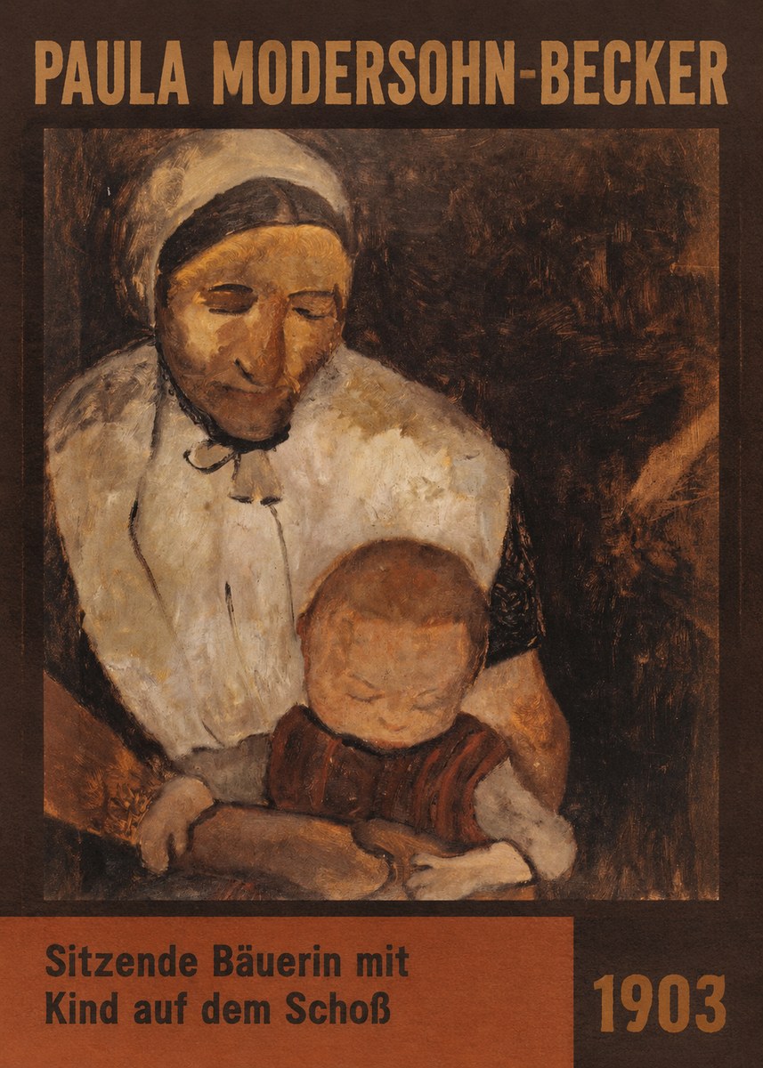 Paula Modersohn-Becker Sitzende Bäuerin Mit Kind Auf Dem Schoß No6 - Plakát
