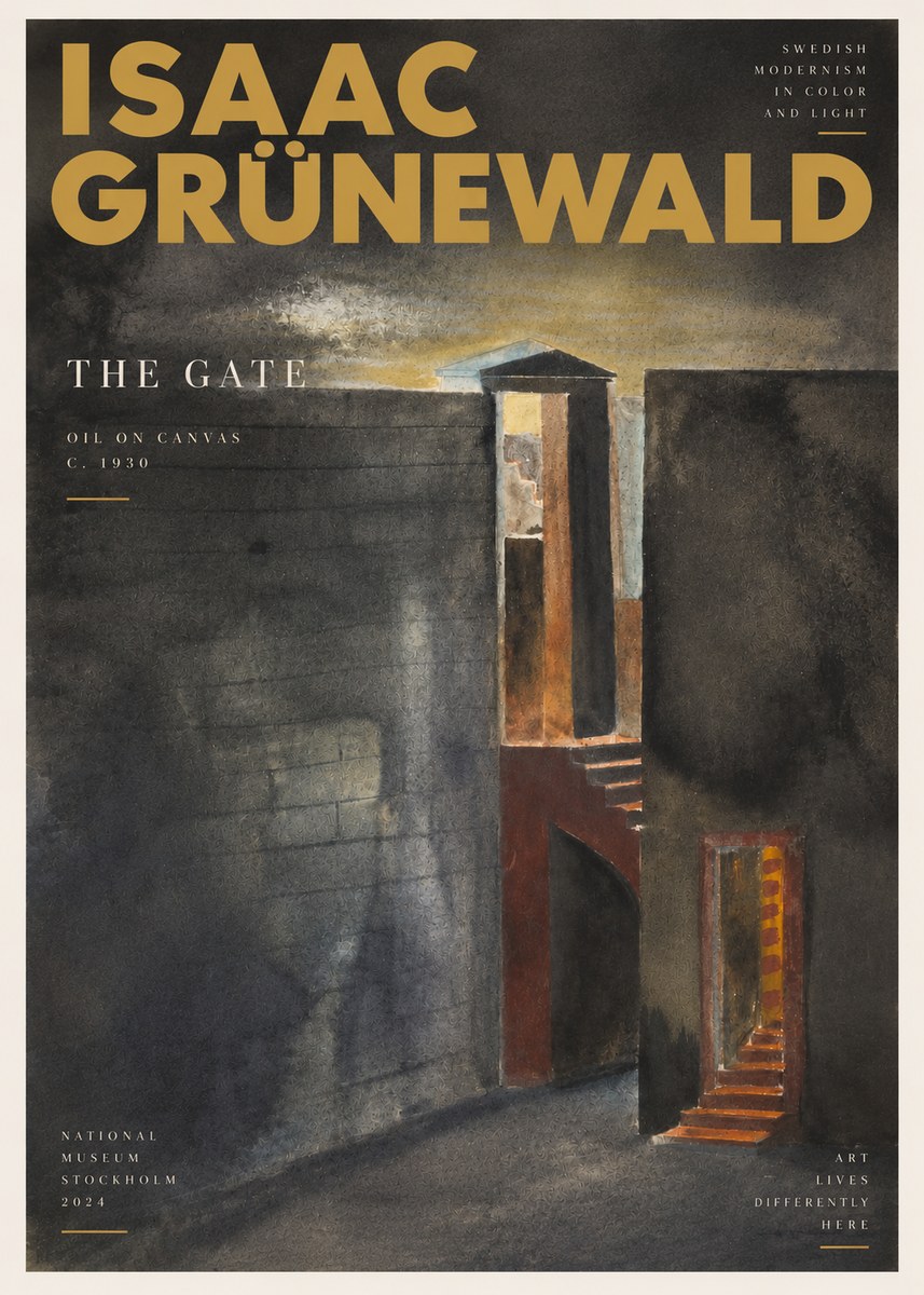 Isaac Grünewald Architectural Fantasy No4 - Plakát