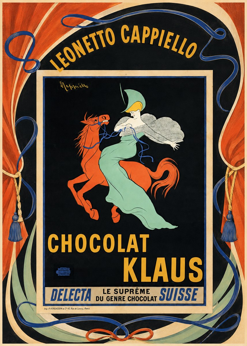 Leonetto Cappiello Chocolat Klaus II No4 - Plakát