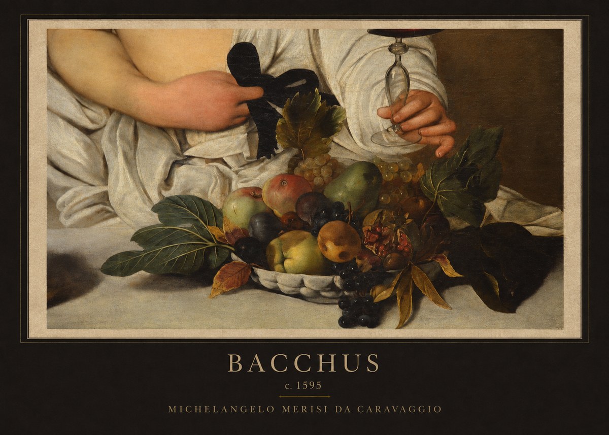 Michelangelo Merisi da Caravaggio Bacchus II No1 - Plakát