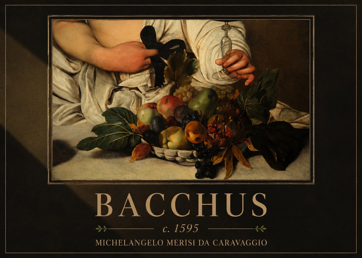 Michelangelo Merisi da Caravaggio Bacchus II No4 - Plakát
