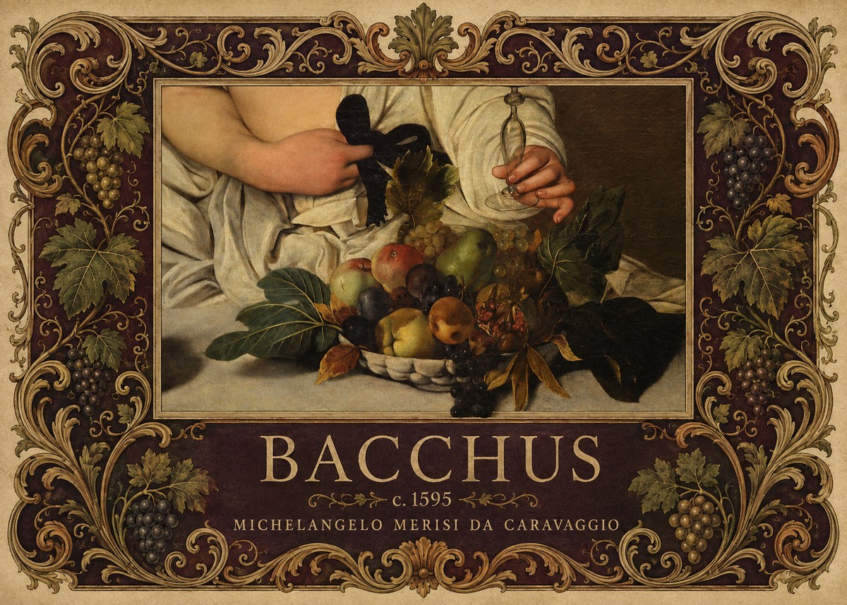 Michelangelo Merisi da Caravaggio Bacchus II No5 - Plakát