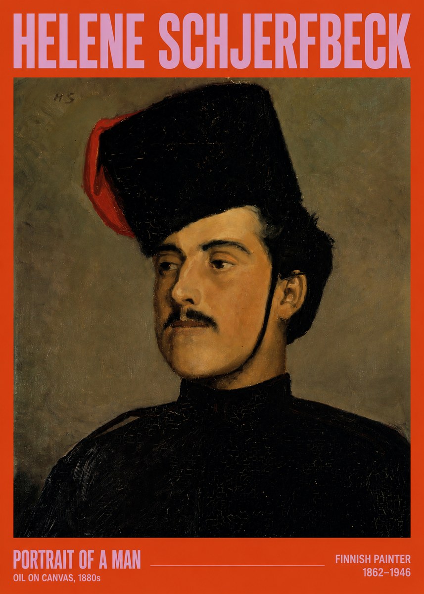 Helene Schjerfbeck Portrait of a Man II No2 - Plakát