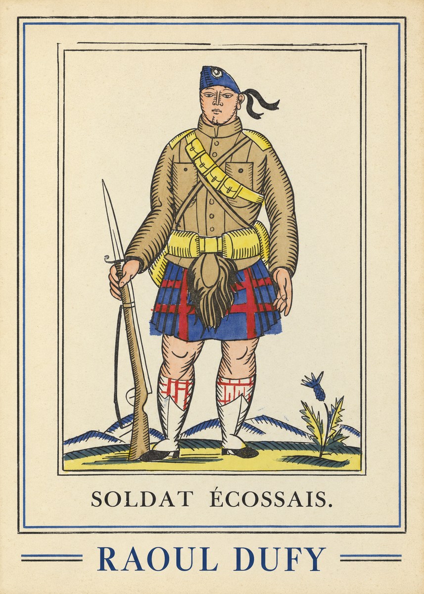 Raoul Dufy Soldat Écossais. No1 - Plakát