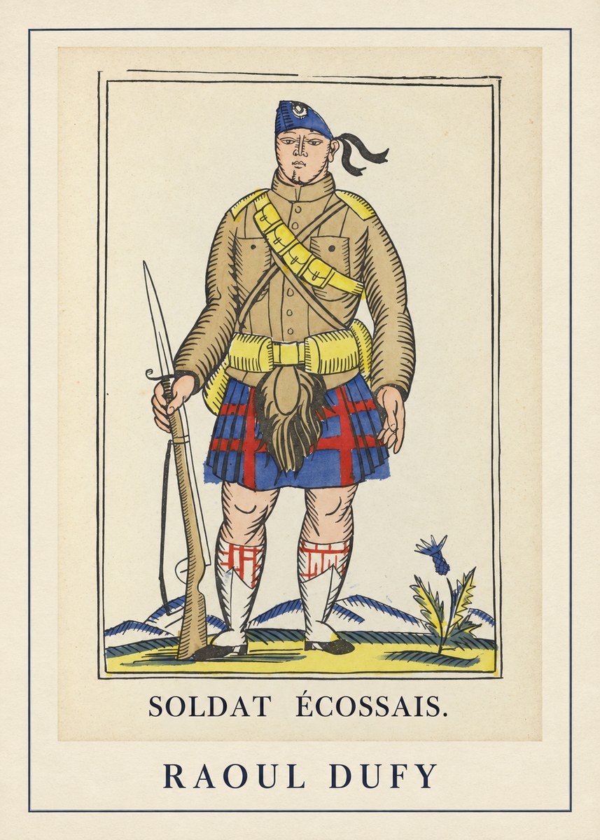 Raoul Dufy Soldat Écossais. No3 - Plakát