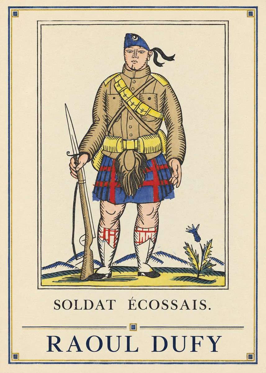 Raoul Dufy Soldat Écossais. No4 - Plakát
