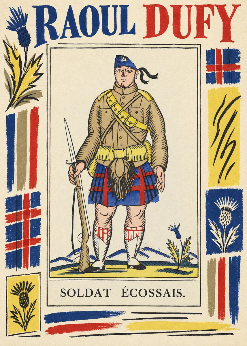Raoul Dufy Soldat Écossais. No5 - Plakát