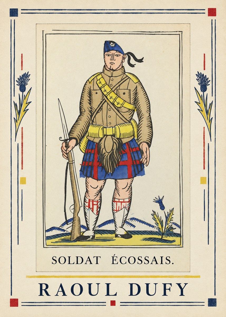 Raoul Dufy Soldat Écossais. No6 - Plakát