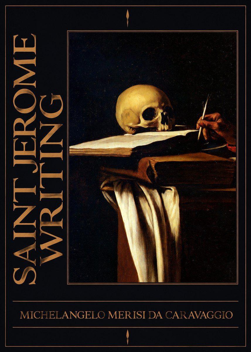 Michelangelo Merisi da Caravaggio Saint Jerome Writing III No4 - Plakát