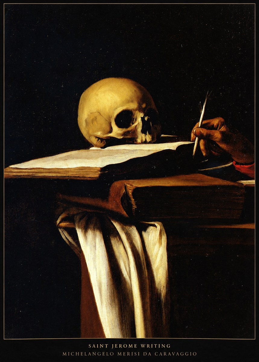 Michelangelo Merisi da Caravaggio Saint Jerome Writing III No6 - Plakát