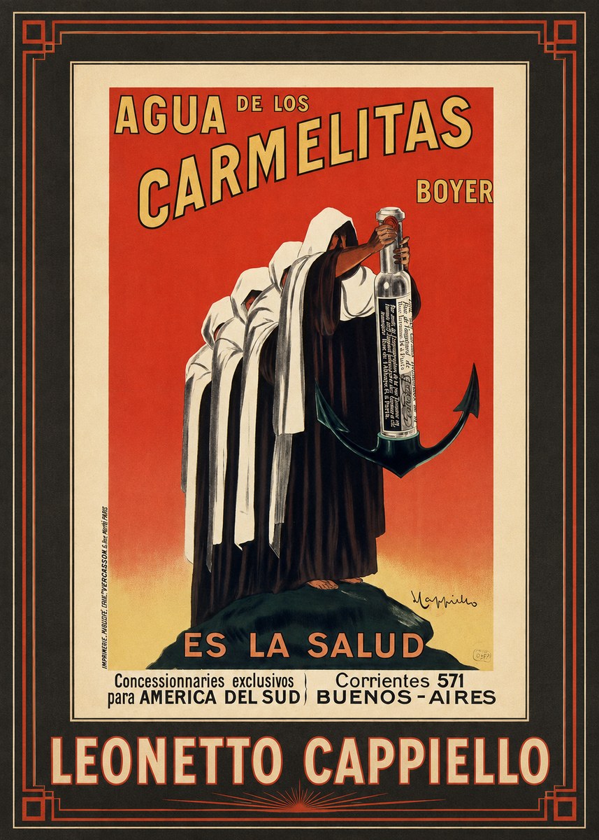 Leonetto Cappiello Agua De Los Carmelitas Boyer No1 - Plakát