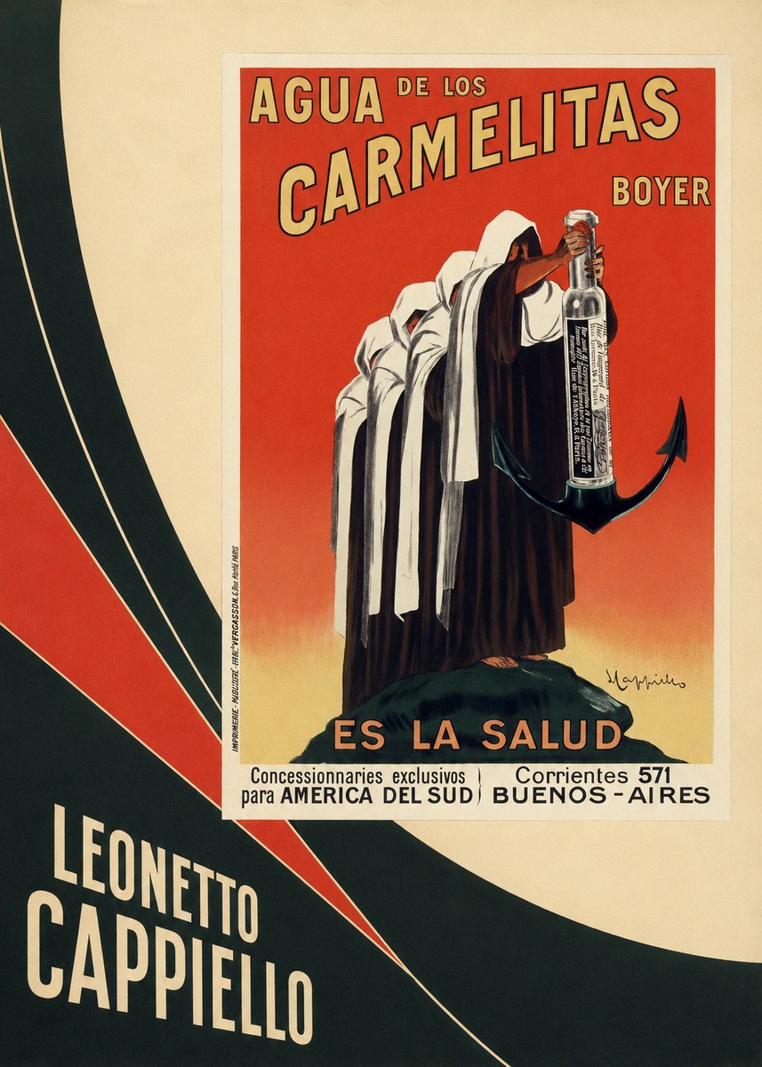 Leonetto Cappiello Agua De Los Carmelitas Boyer No4 - Plakát