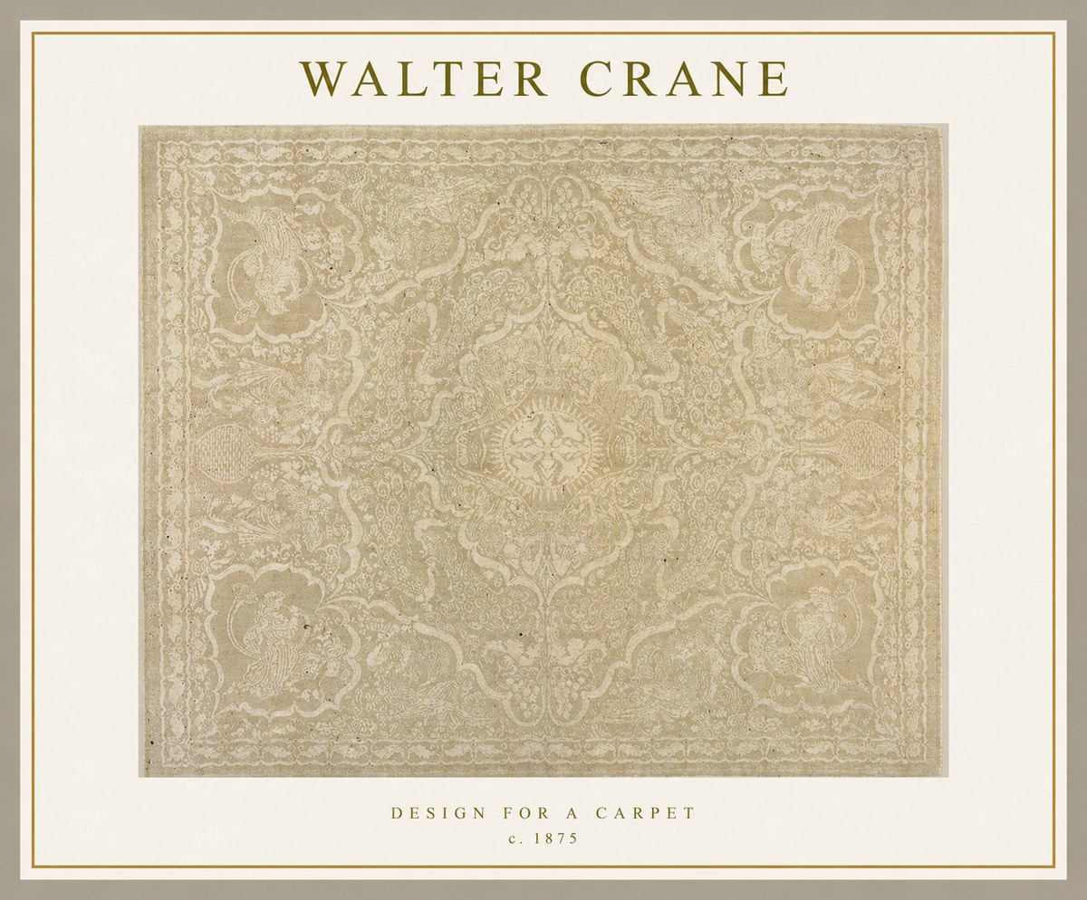 Walter Crane Design for a Carpet No1 - Plakát