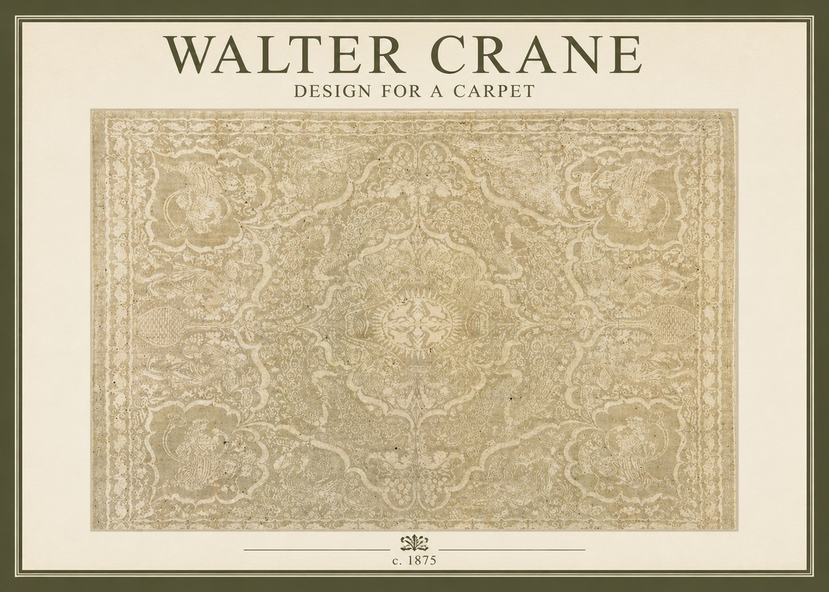 Walter Crane Design for a Carpet No2 - Plakát