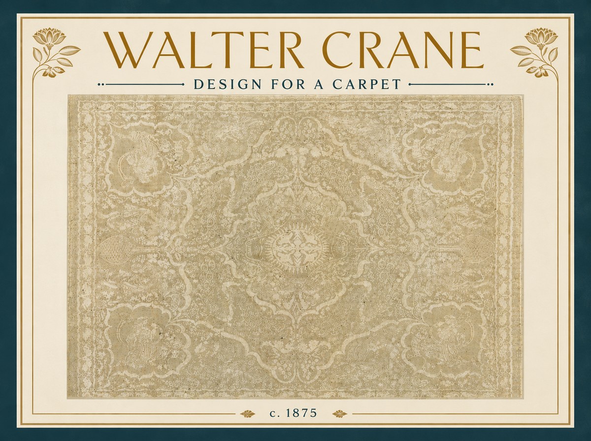 Walter Crane Design for a Carpet No5 - Plakát