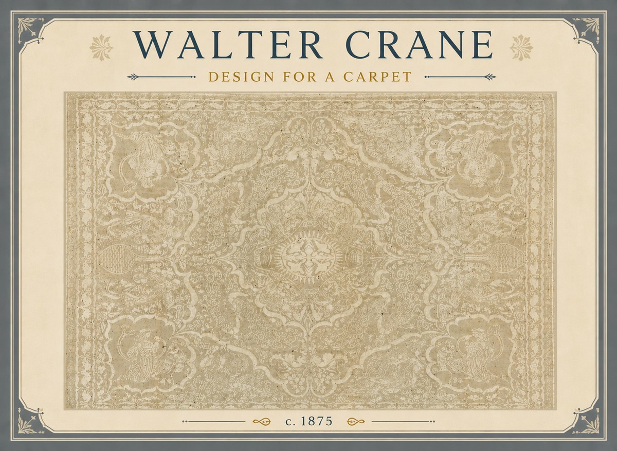 Walter Crane Design for a Carpet No6 - Plakát