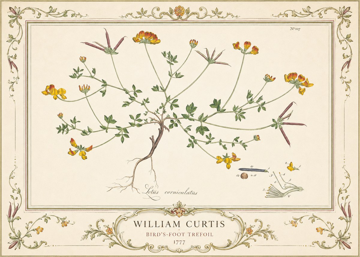William Curtis Bird's-foot Trefoil No4 - Plakát