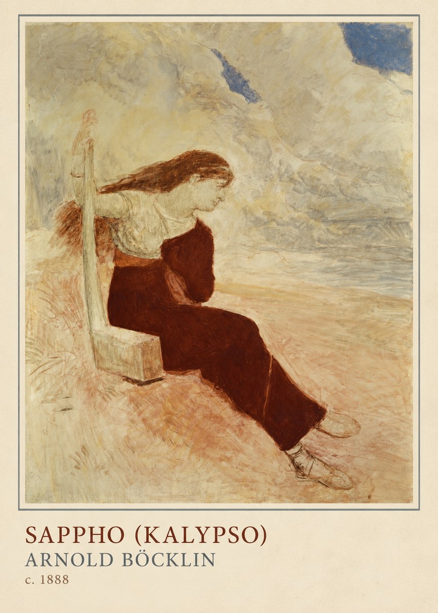 Arnold Böcklin Sappho (Kalypso) No3 - Plakát
