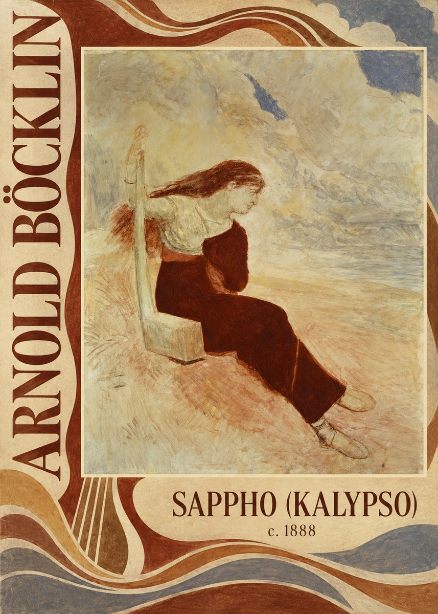 Arnold Böcklin Sappho (Kalypso) No5 - Plakát