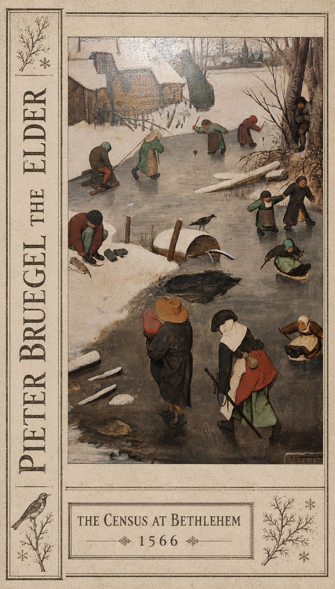 Pieter Bruegel The Census at Bethlehem II No2 - Plakát