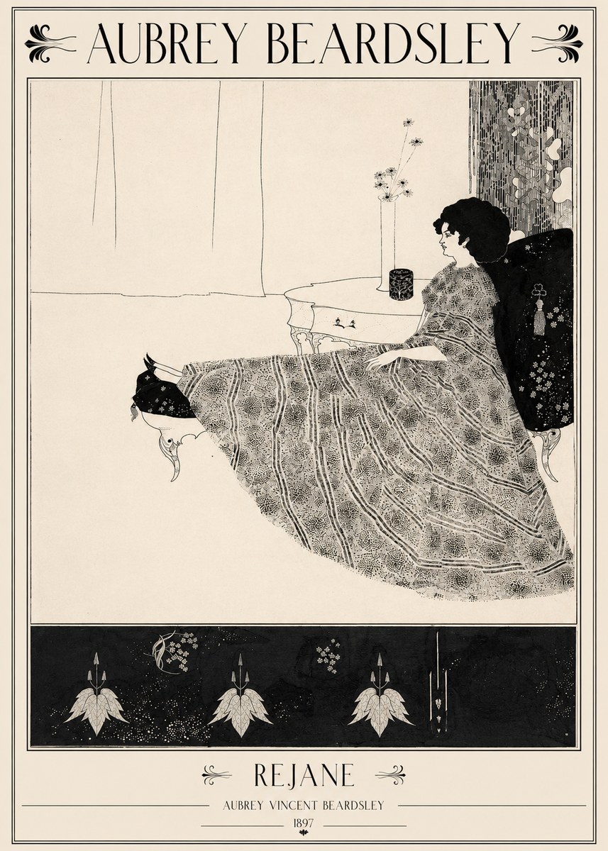 Aubrey Beardsley Rejane II No2 - Plakát