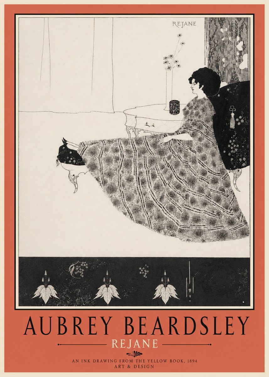 Aubrey Beardsley Rejane II No4 - Plakát