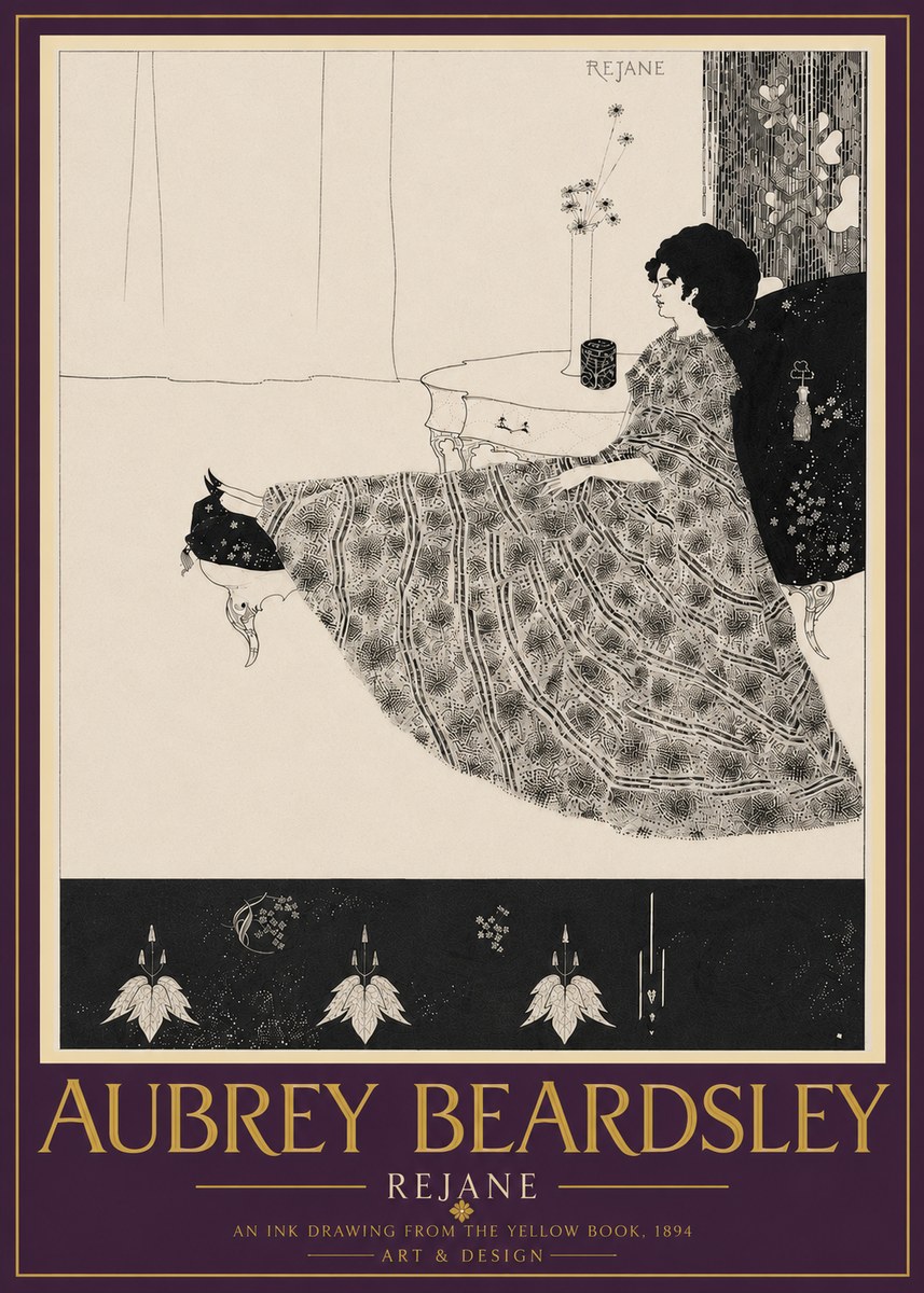 Aubrey Beardsley Rejane II No6 - Plakát