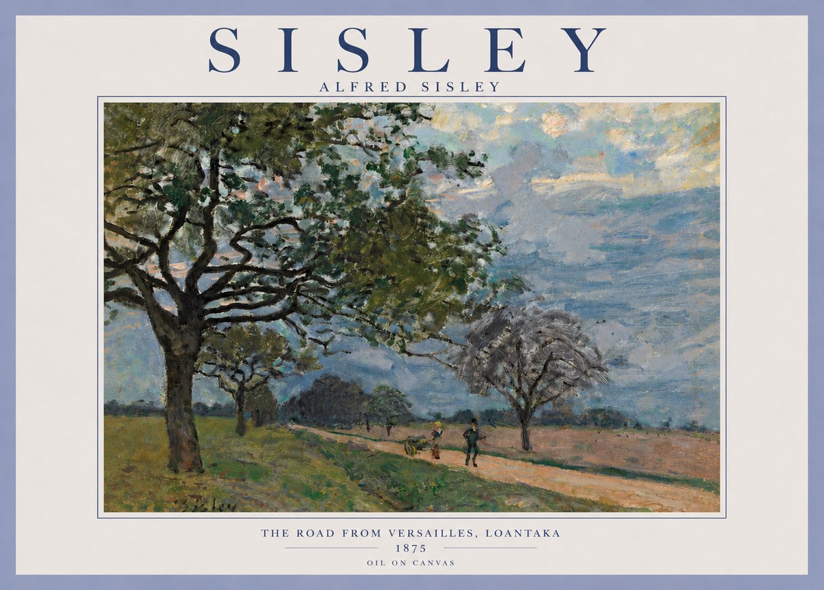 Sisley The Road from Versailles, Loantaka No5 - Plakát