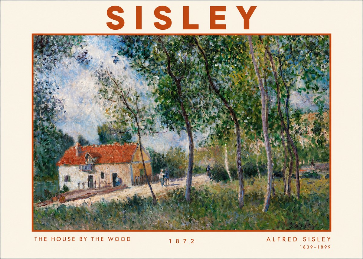 Sisley The House by the Wood No3 - Plakát