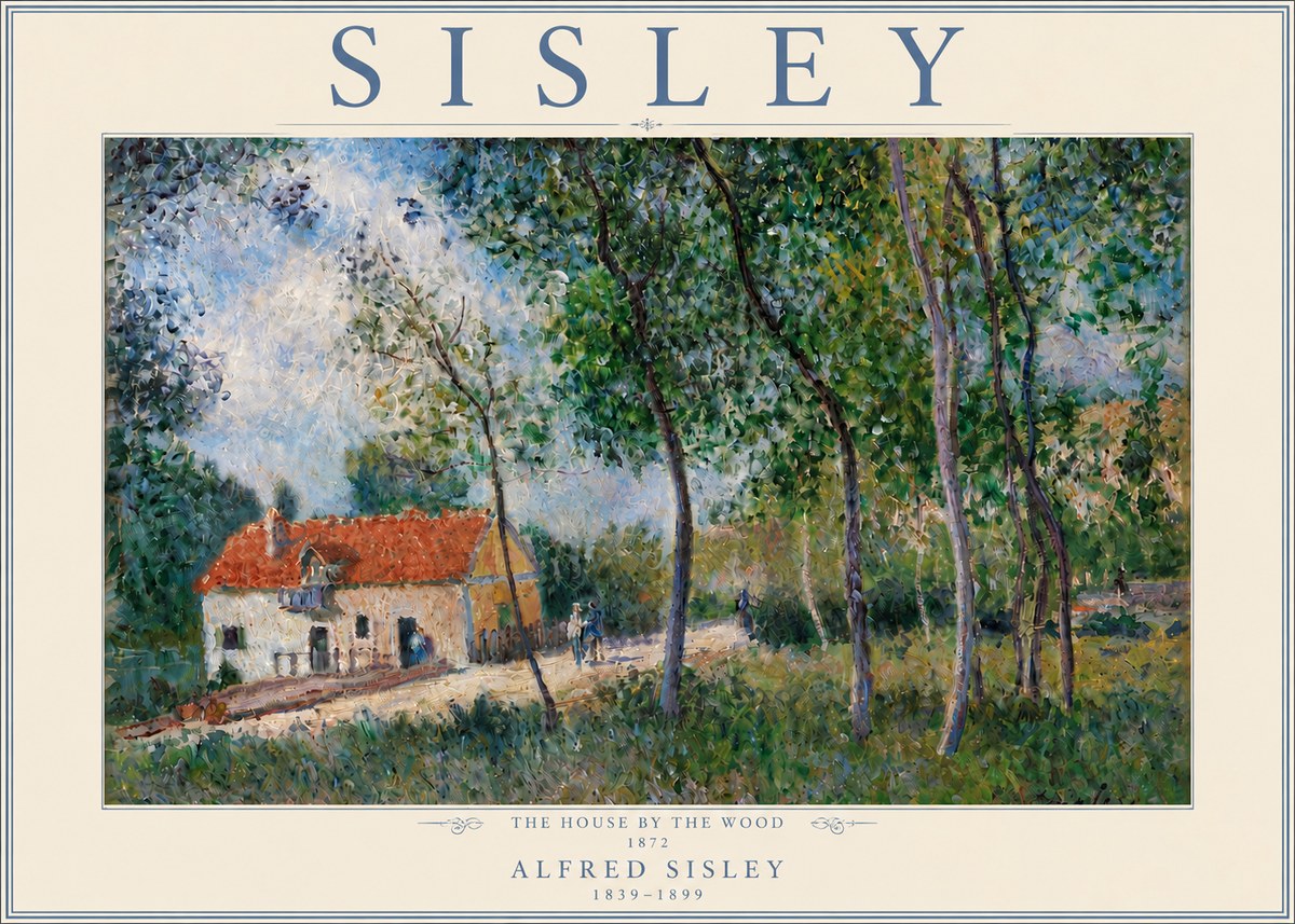 Sisley The House by the Wood No4 - Plakát