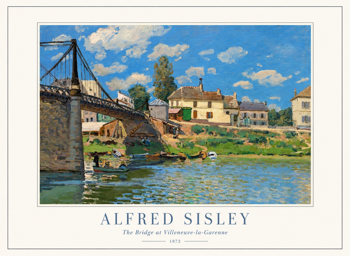 Sisley The Bridge at Villeneuve-la-garenne I No1 - Plakát